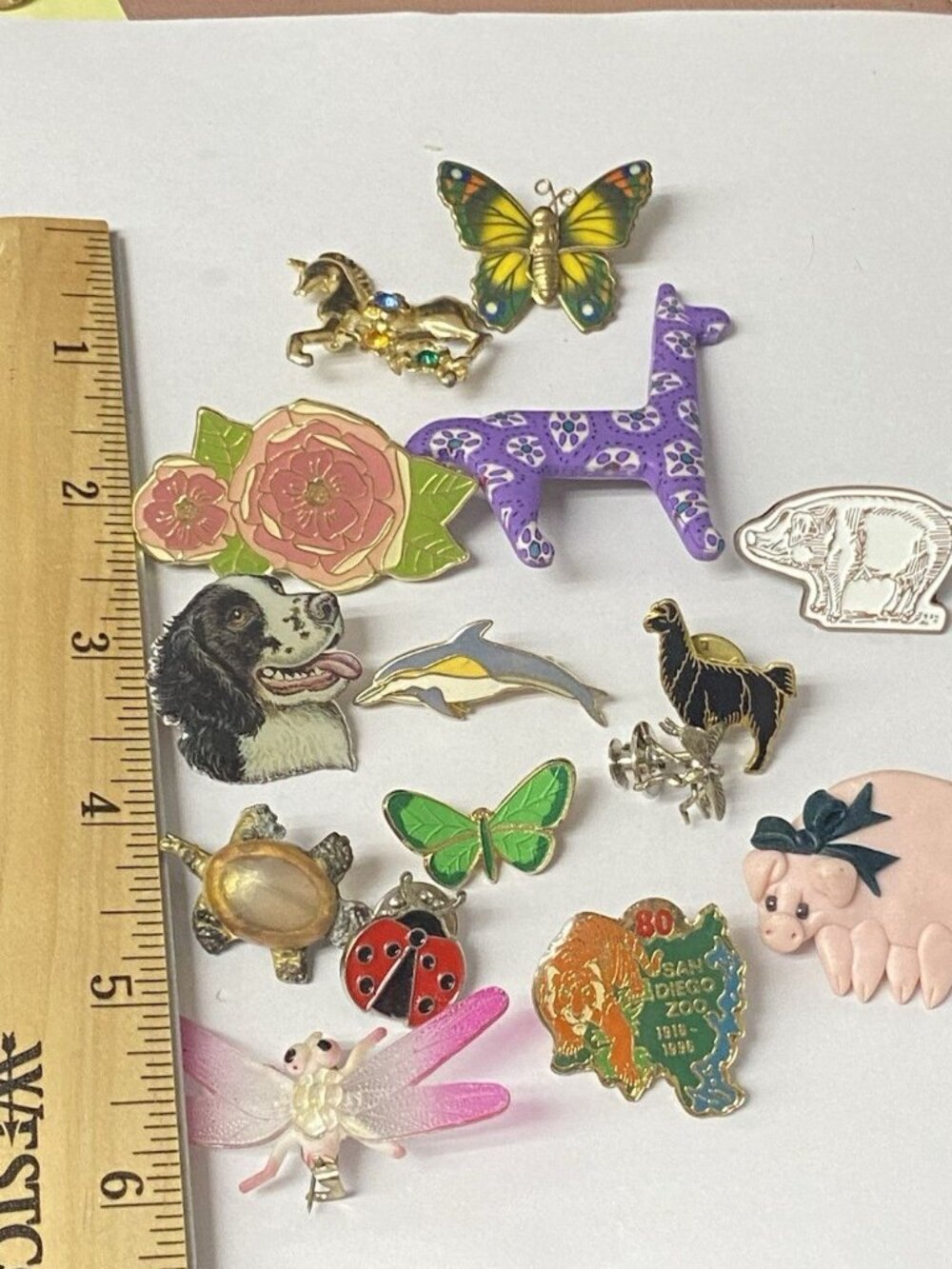 Lot 15 Dog Dragonfly Pig Llama Tiger Mosquito Ladybug Butterfly Unicorn - Picture 2 of 14
